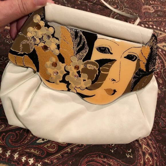 moon bags patricia smith Handbags - VINTAGE PATRICIA SMITH FOR MOONBAGS-ivory bag